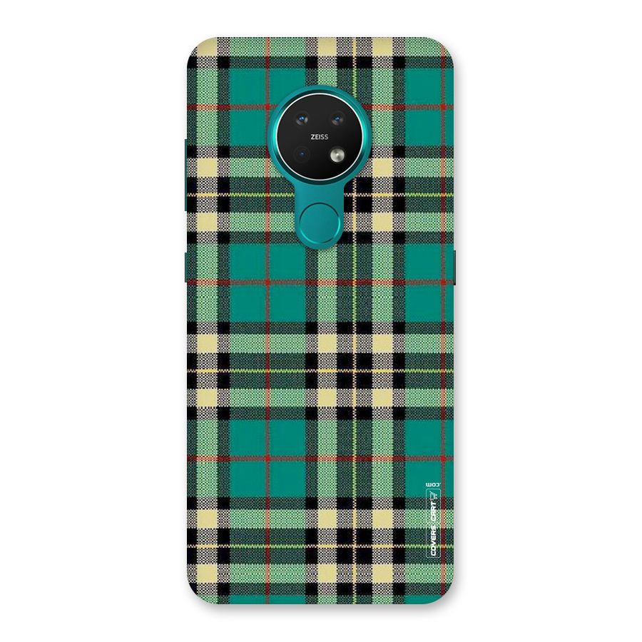 Green Check Back Case for Nokia 7.2