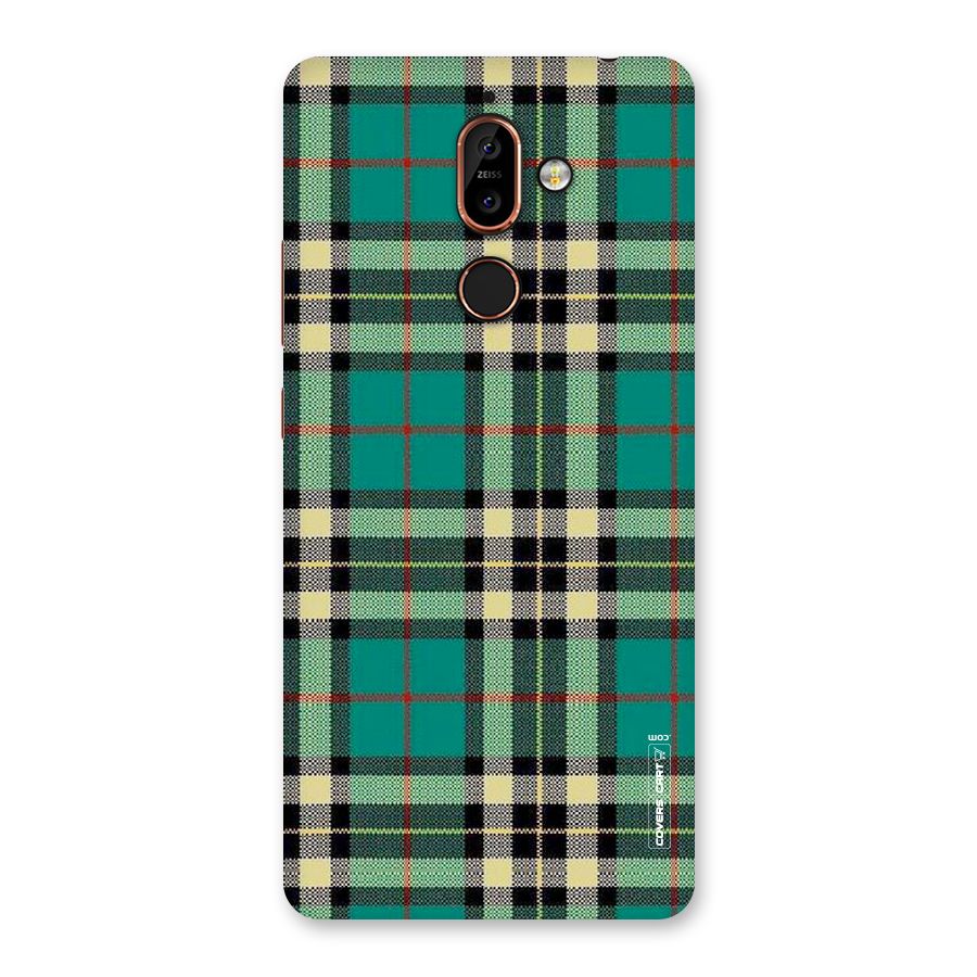 Green Check Back Case for Nokia 7 Plus