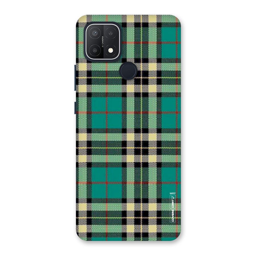 Green Check Back Case for Oppo A15