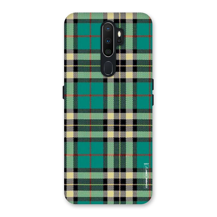 Green Check Back Case for Oppo A5 (2020)