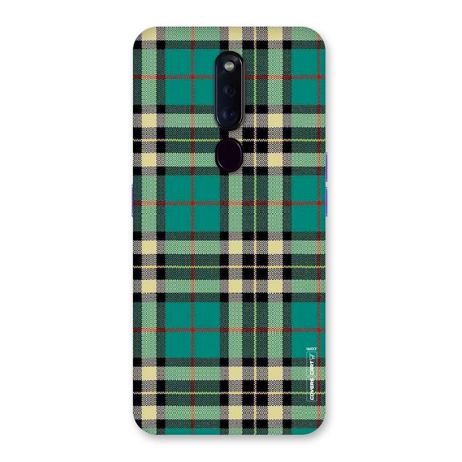 Green Check Back Case for Oppo F11 Pro