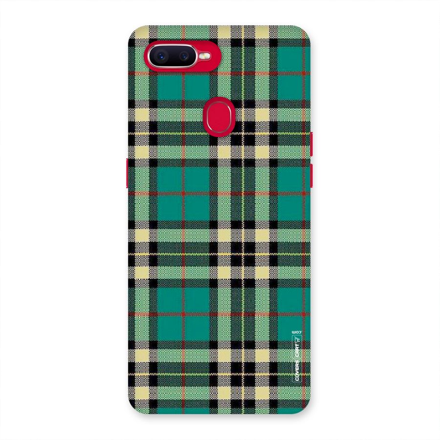 Green Check Back Case for Oppo F9 Pro