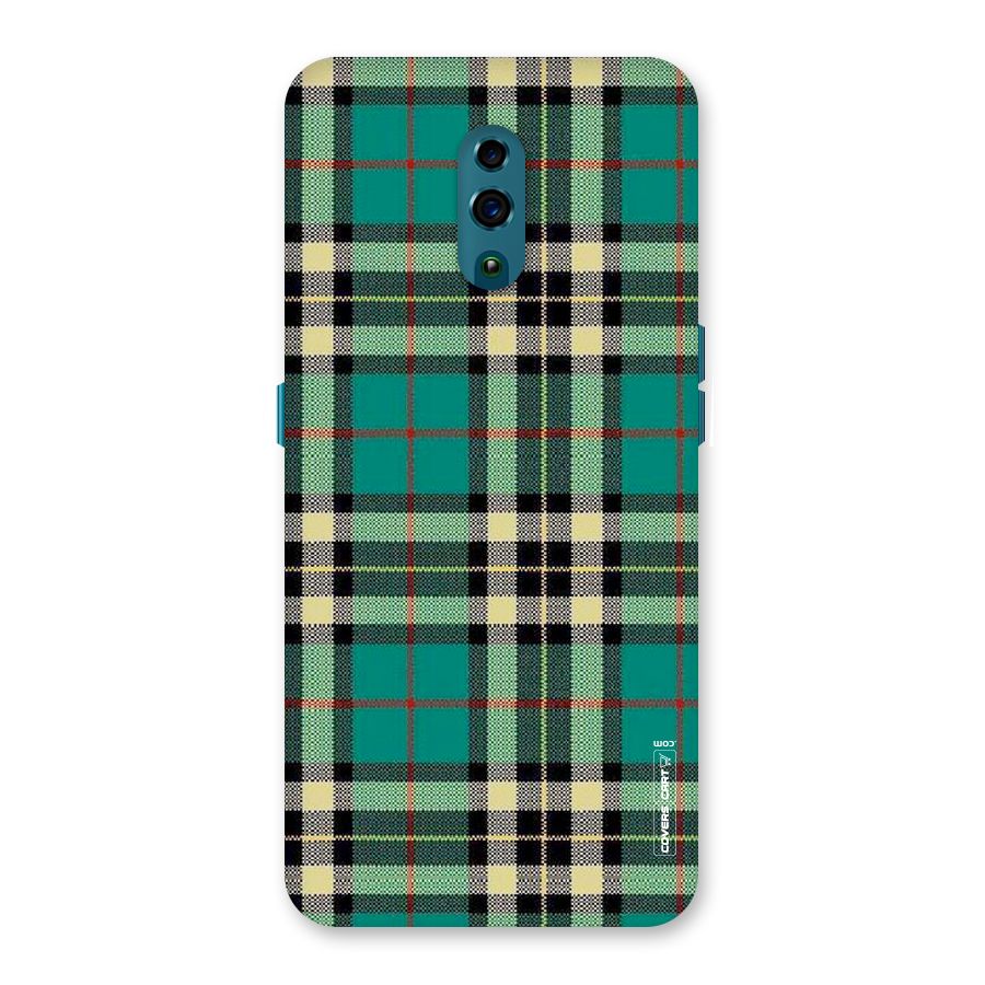 Green Check Back Case for Oppo Reno