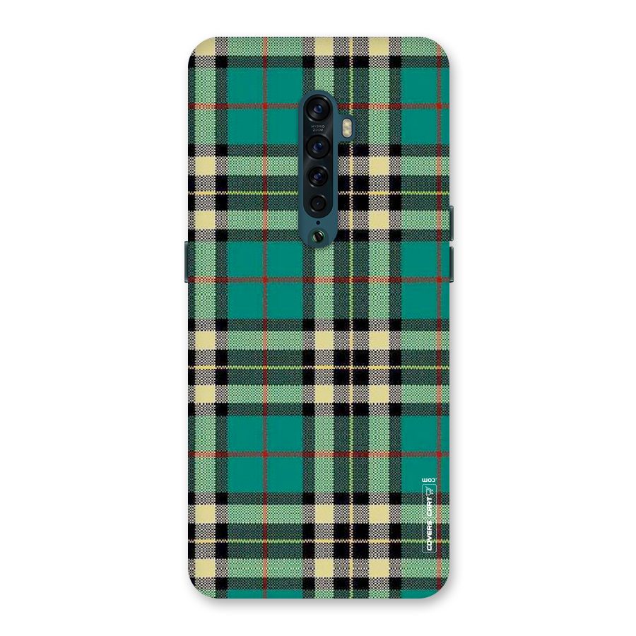 Green Check Back Case for Oppo Reno2