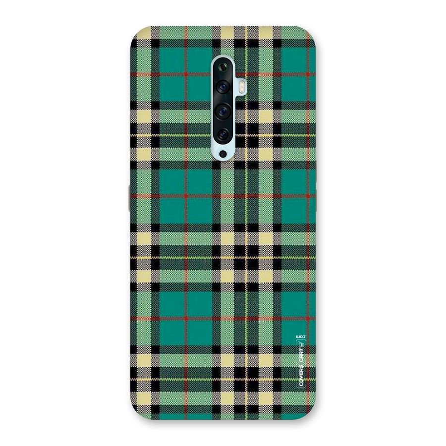 Green Check Back Case for Oppo Reno2 Z