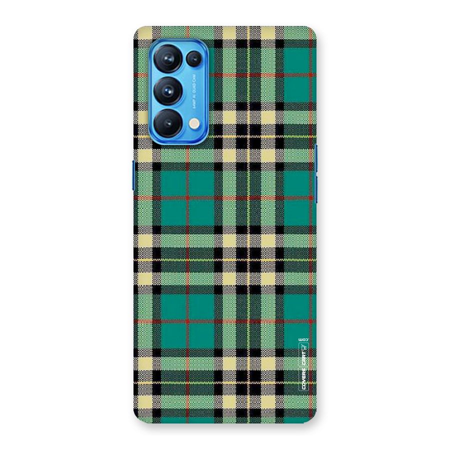 Green Check Back Case for Oppo Reno5 Pro 5G