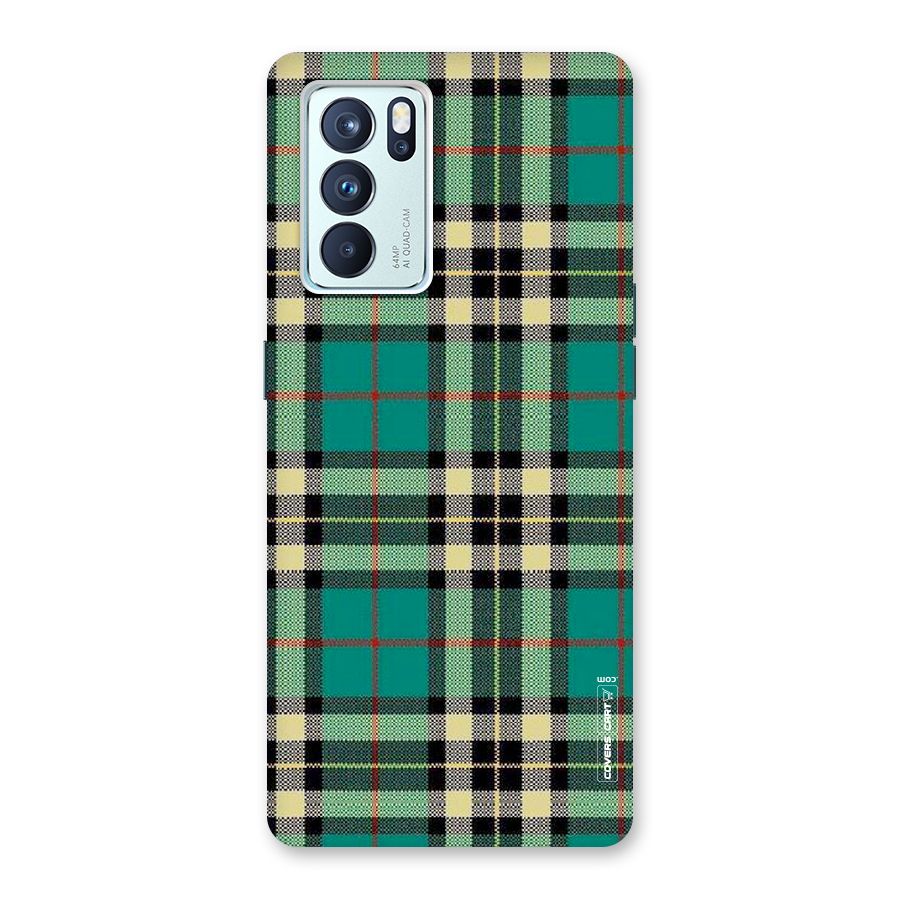 Green Check Back Case for Oppo Reno6 Pro 5G