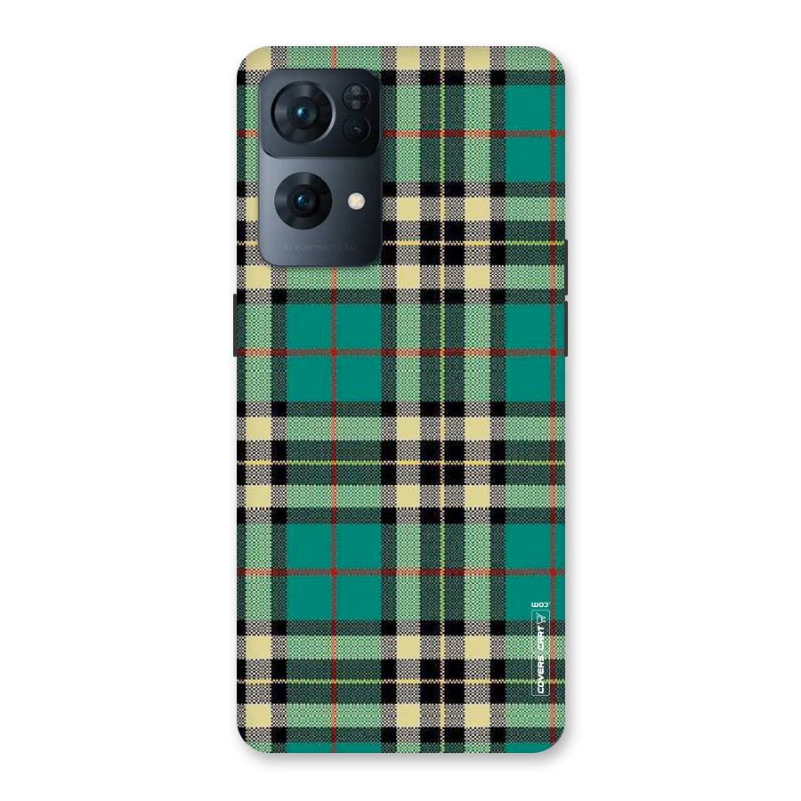 Green Check Back Case for Oppo Reno7 Pro 5G