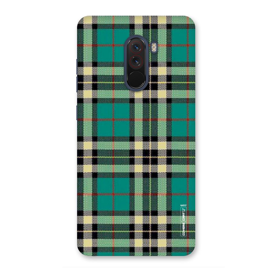 Green Check Back Case for Poco F1