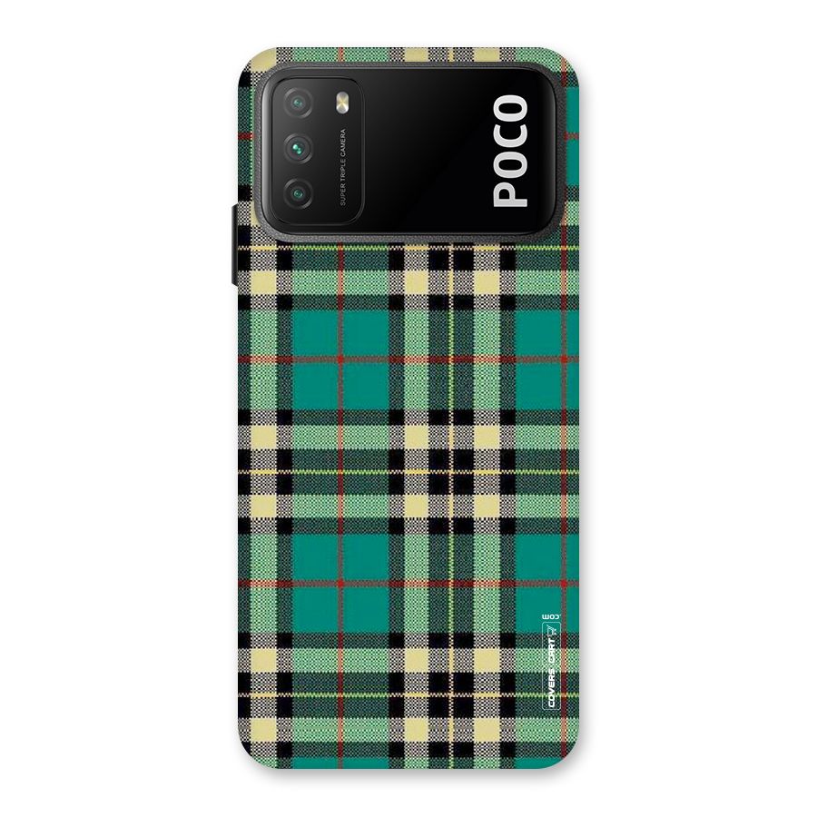 Green Check Back Case for Poco M3