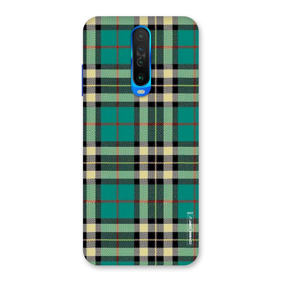 Green Check Back Case for Poco X2