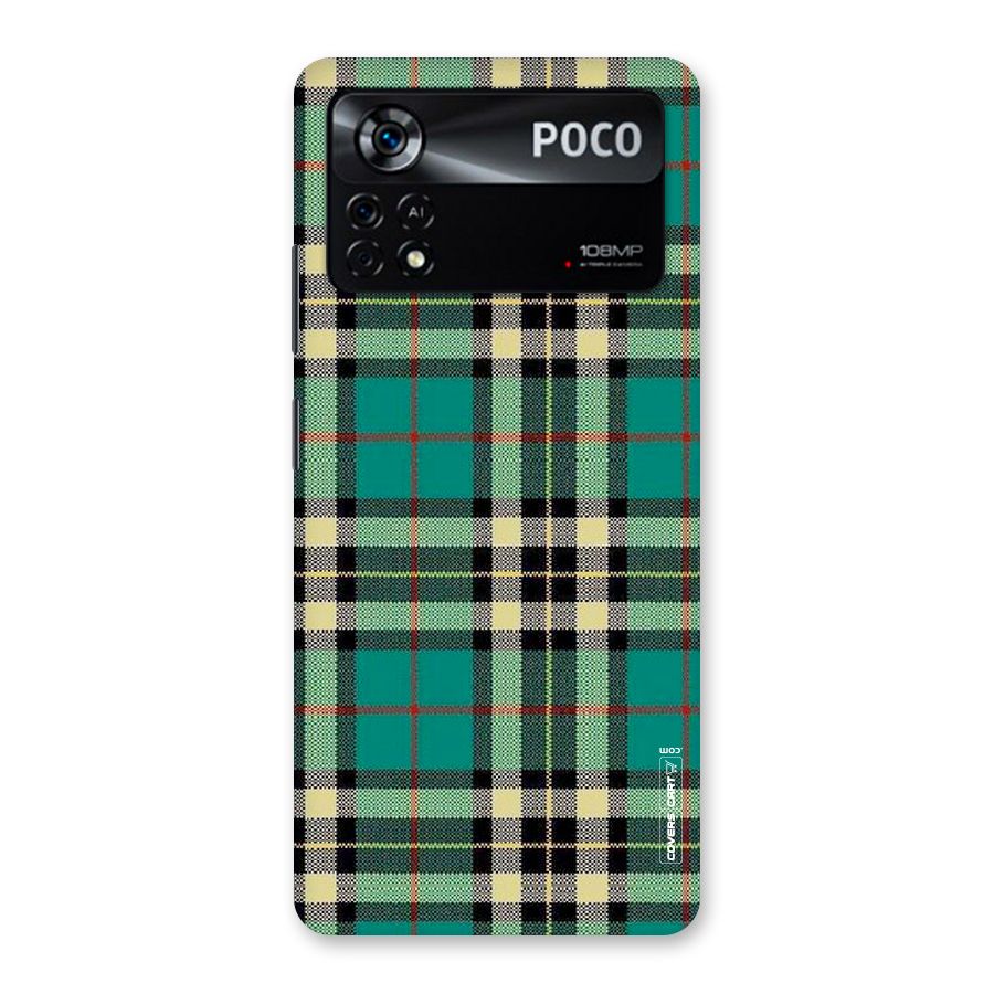 Green Check Back Case for Poco X4 Pro 5G