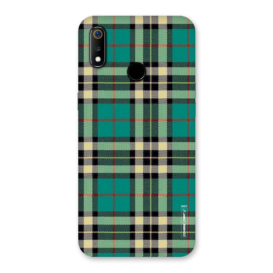 Green Check Back Case for Realme 3
