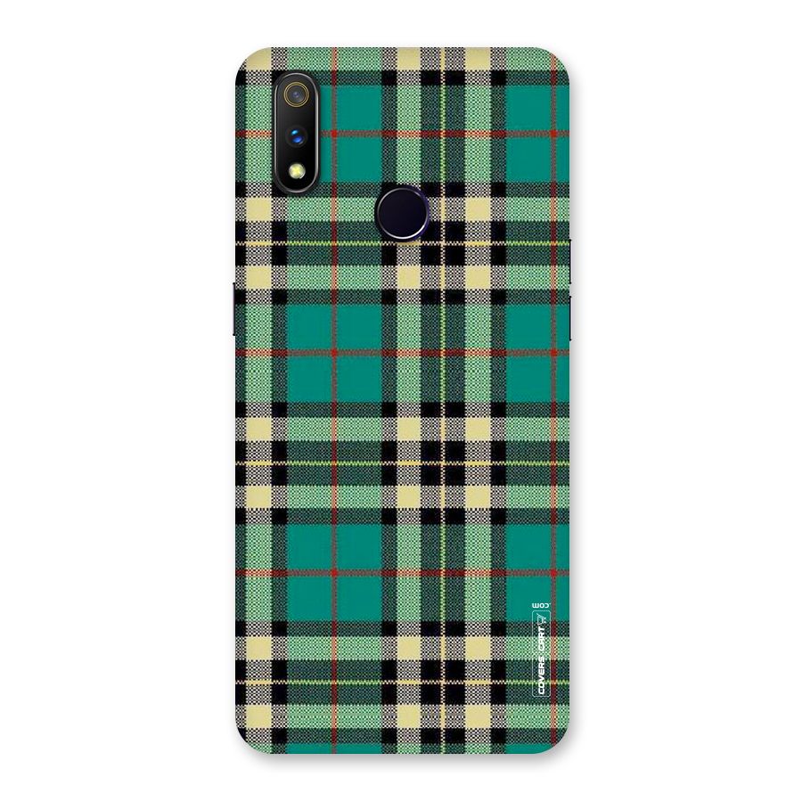 Green Check Back Case for Realme 3 Pro