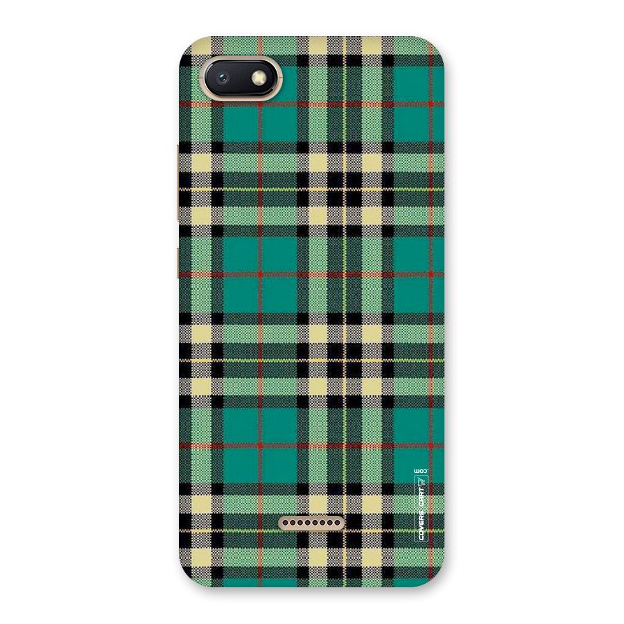 Green Check Back Case for Redmi 6A