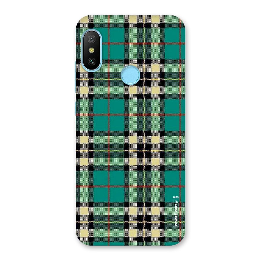 Green Check Back Case for Redmi 6 Pro