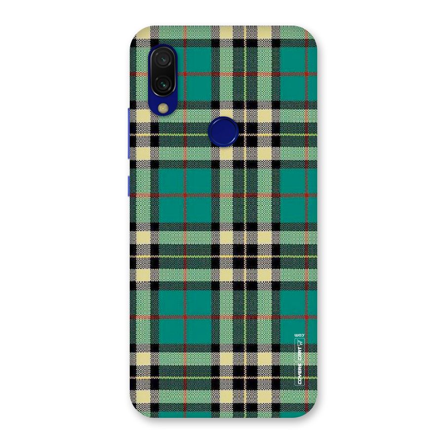 Green Check Back Case for Redmi 7