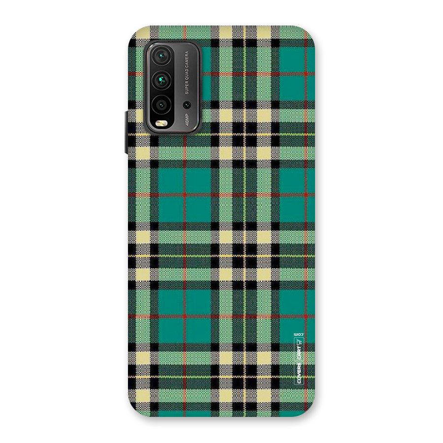 Green Check Back Case for Redmi 9 Power