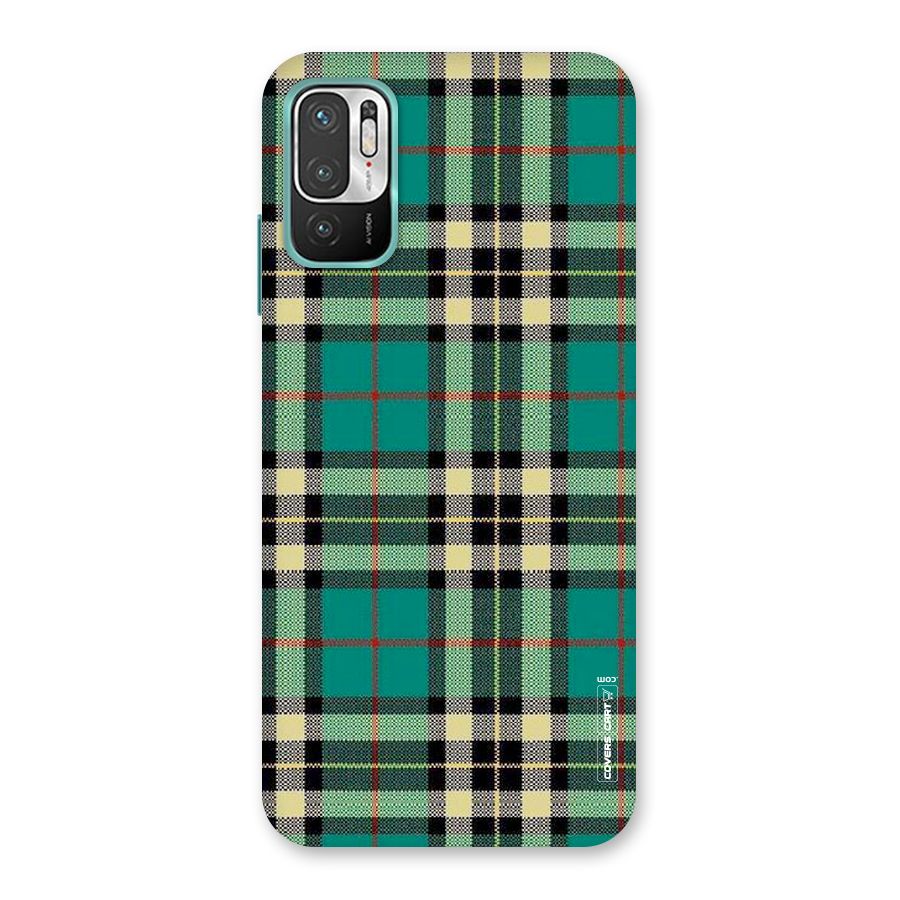 Green Check Back Case for Redmi Note 10T 5G