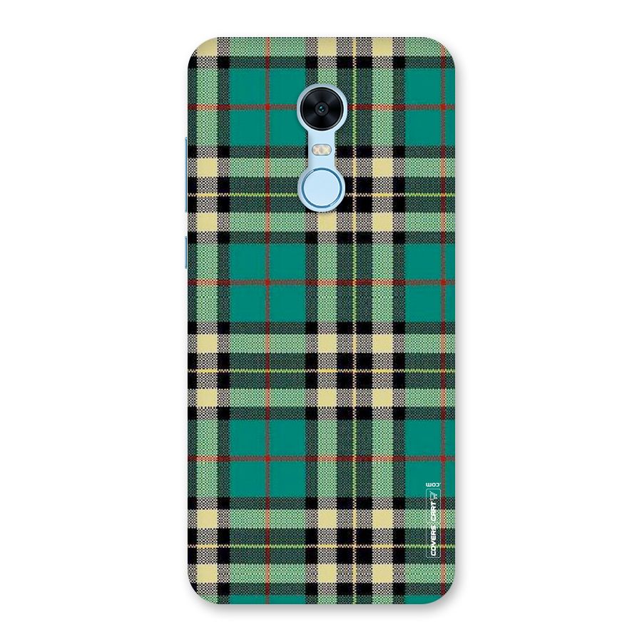 Green Check Back Case for Redmi Note 5