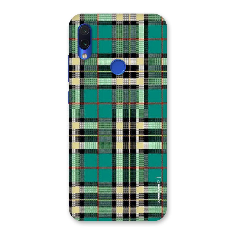 Green Check Back Case for Redmi Note 7