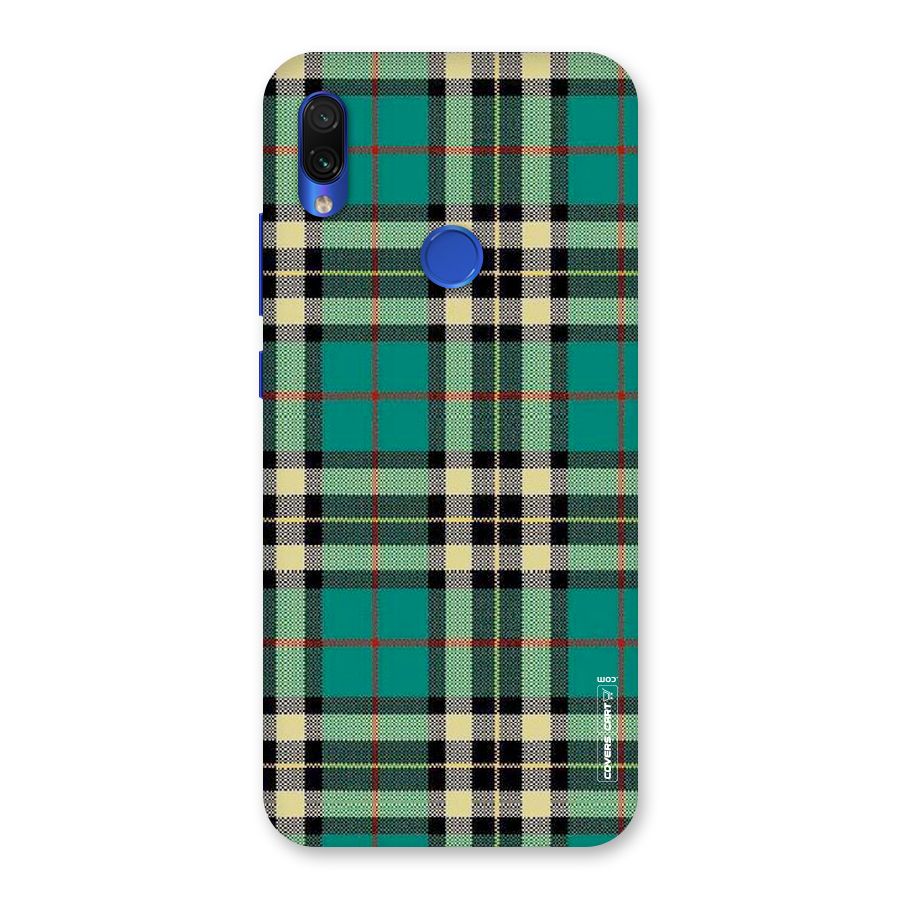 Green Check Back Case for Redmi Note 7S