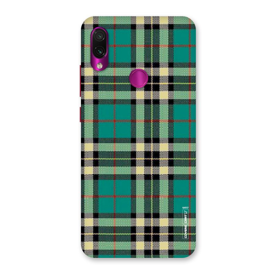 Green Check Back Case for Redmi Note 7 Pro