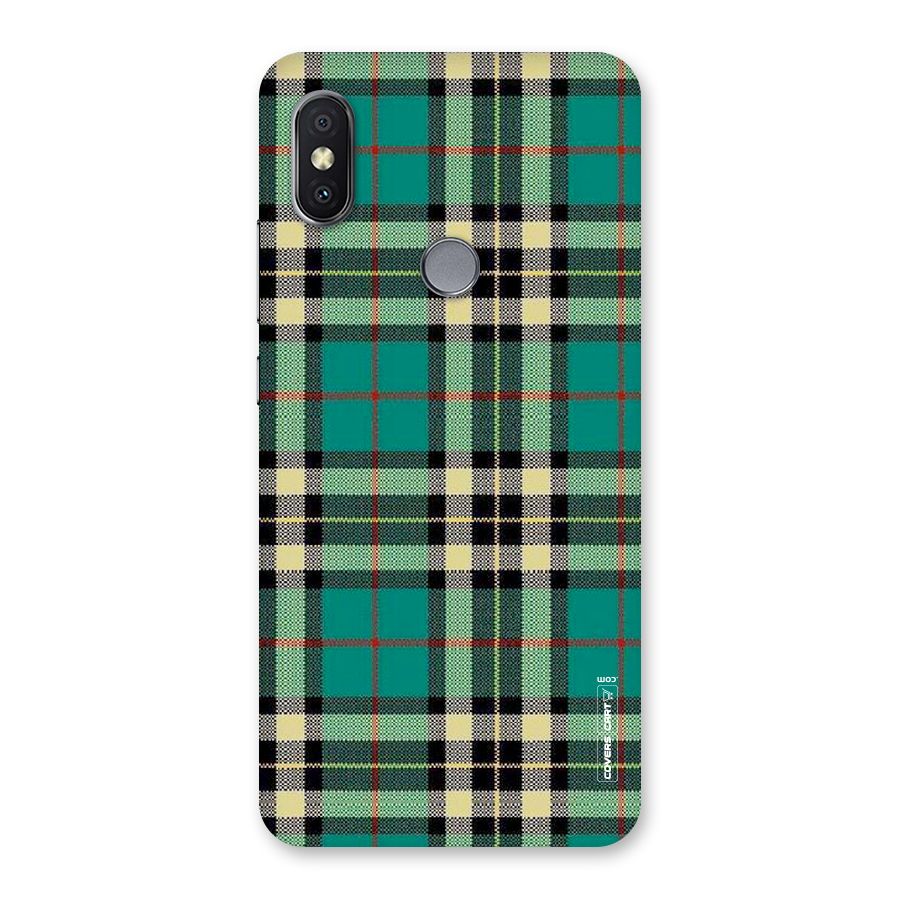Green Check Back Case for Redmi Y2
