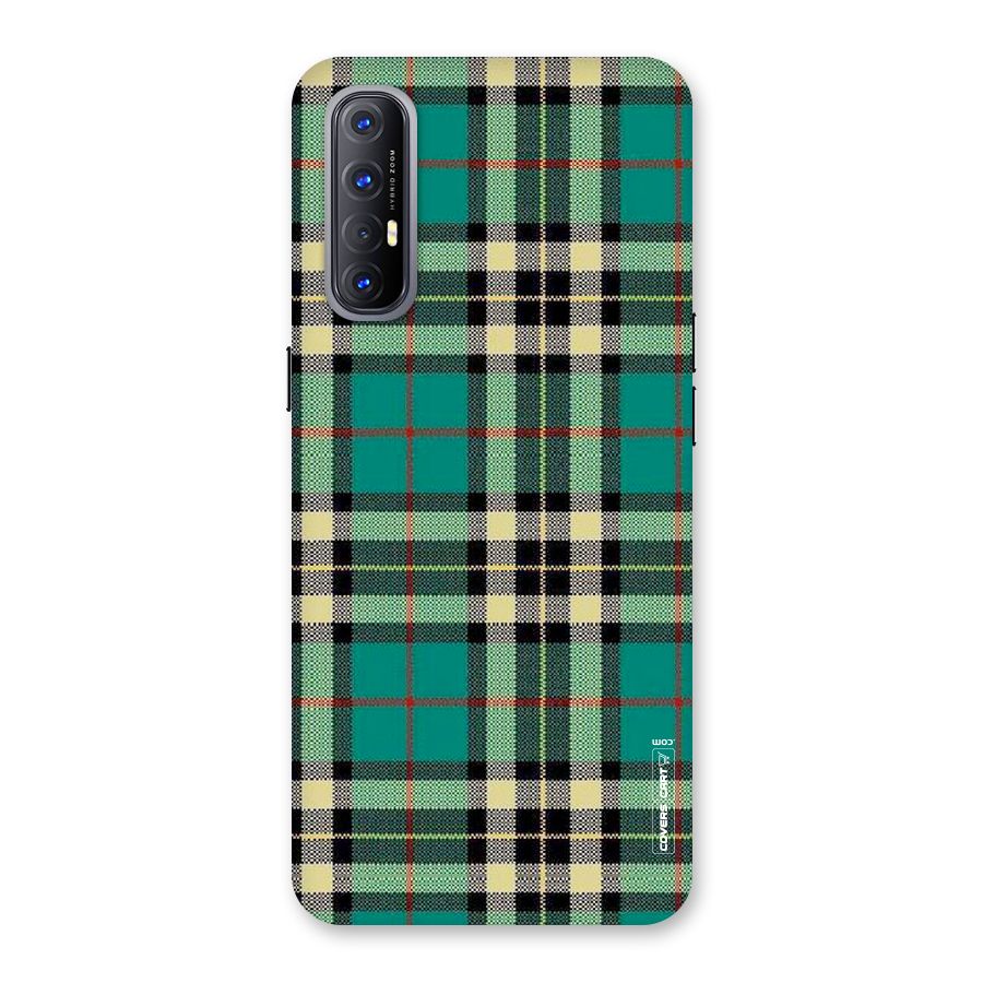 Green Check Back Case for Reno3 Pro
