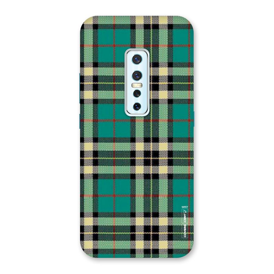 Green Check Back Case for Vivo V17 Pro