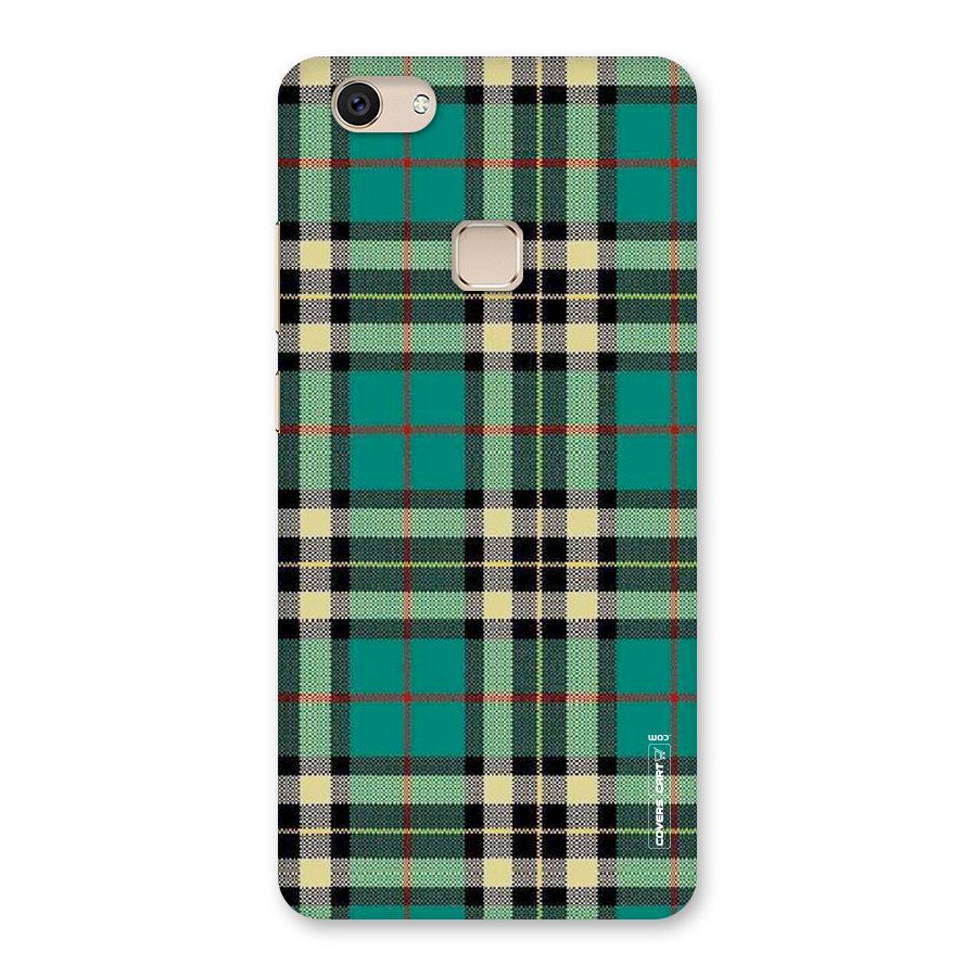 Green Check Back Case for Vivo V7