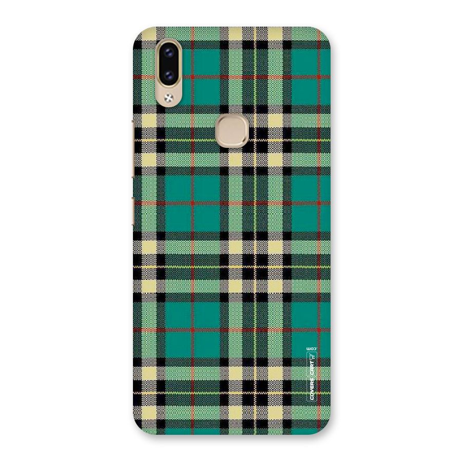 Green Check Back Case for Vivo V9 Youth