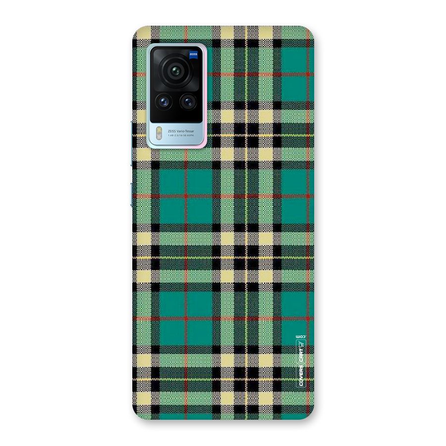 Green Check Back Case for Vivo X60 Pro