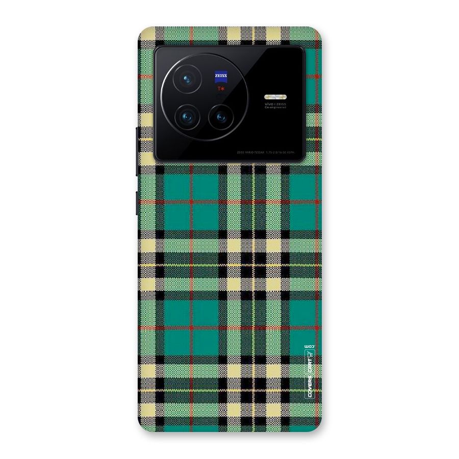 Green Check Back Case for Vivo X80