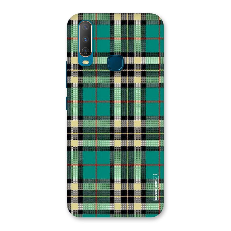 Green Check Back Case for Vivo Y17