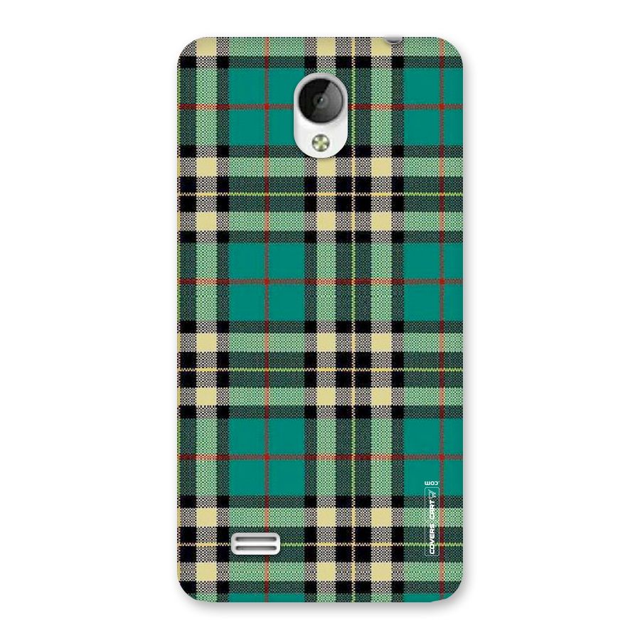 Green Check Back Case for Vivo Y21
