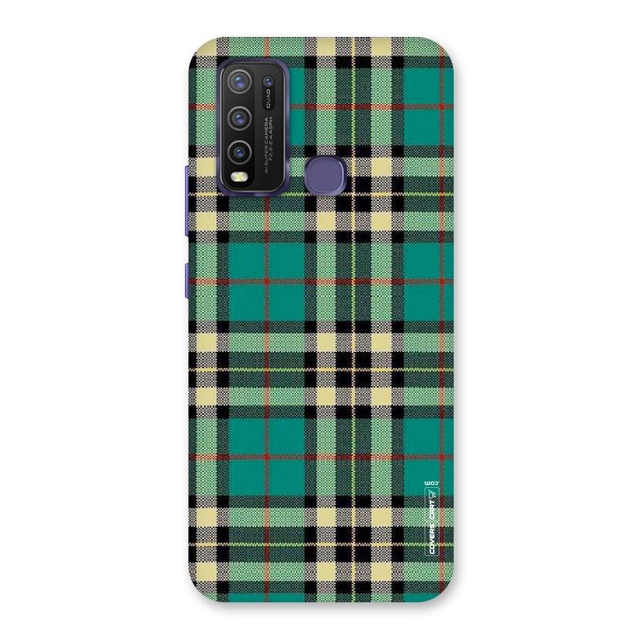 Green Check Back Case for Vivo Y50