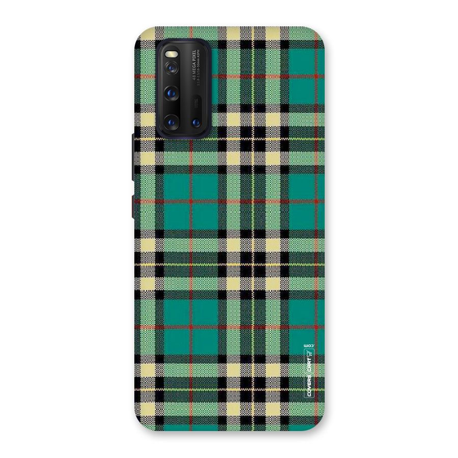 Green Check Back Case for Vivo iQOO 3