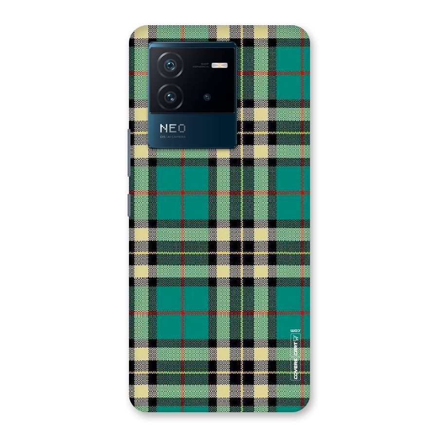 Green Check Back Case for Vivo iQOO Neo 6 5G