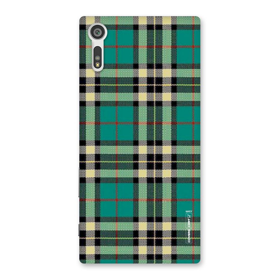 Green Check Back Case for Xperia XZ