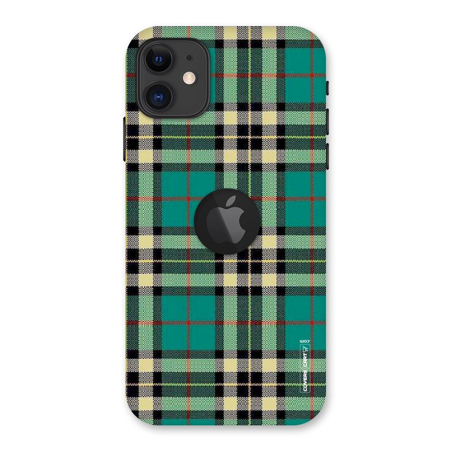 Green Check Back Case for iPhone 11 Logo Cut