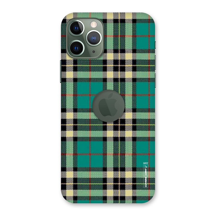 Green Check Back Case for iPhone 11 Pro Logo  Cut