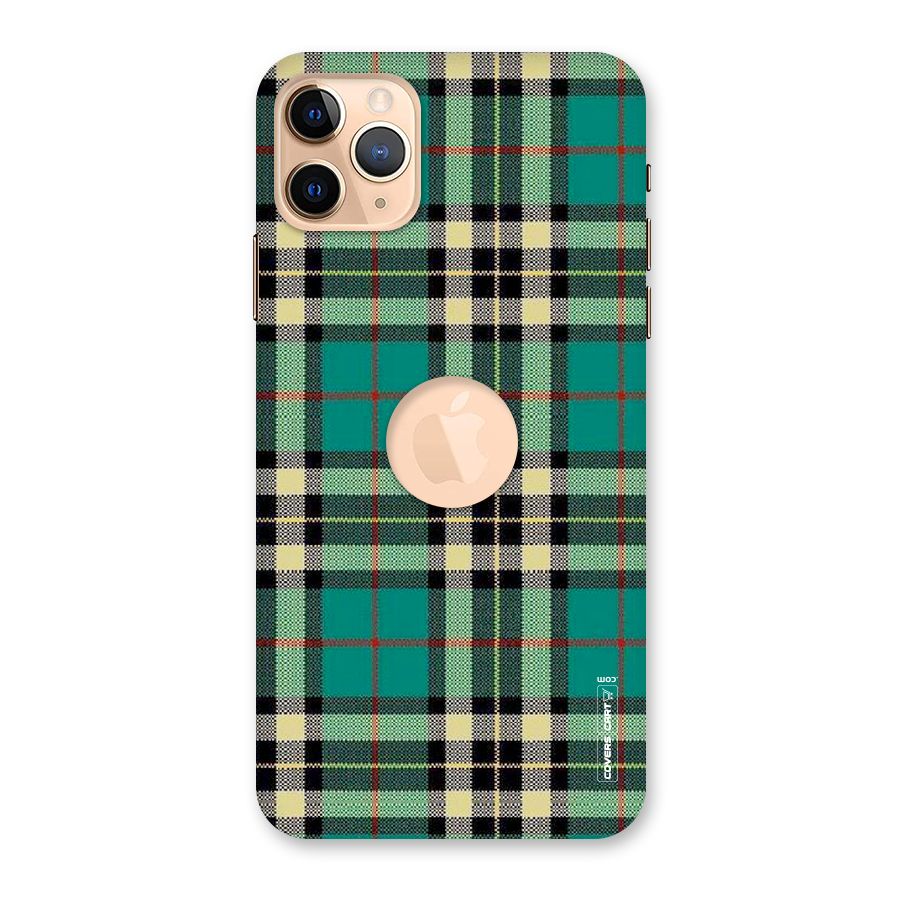 Green Check Back Case for iPhone 11 Pro Max Logo Cut