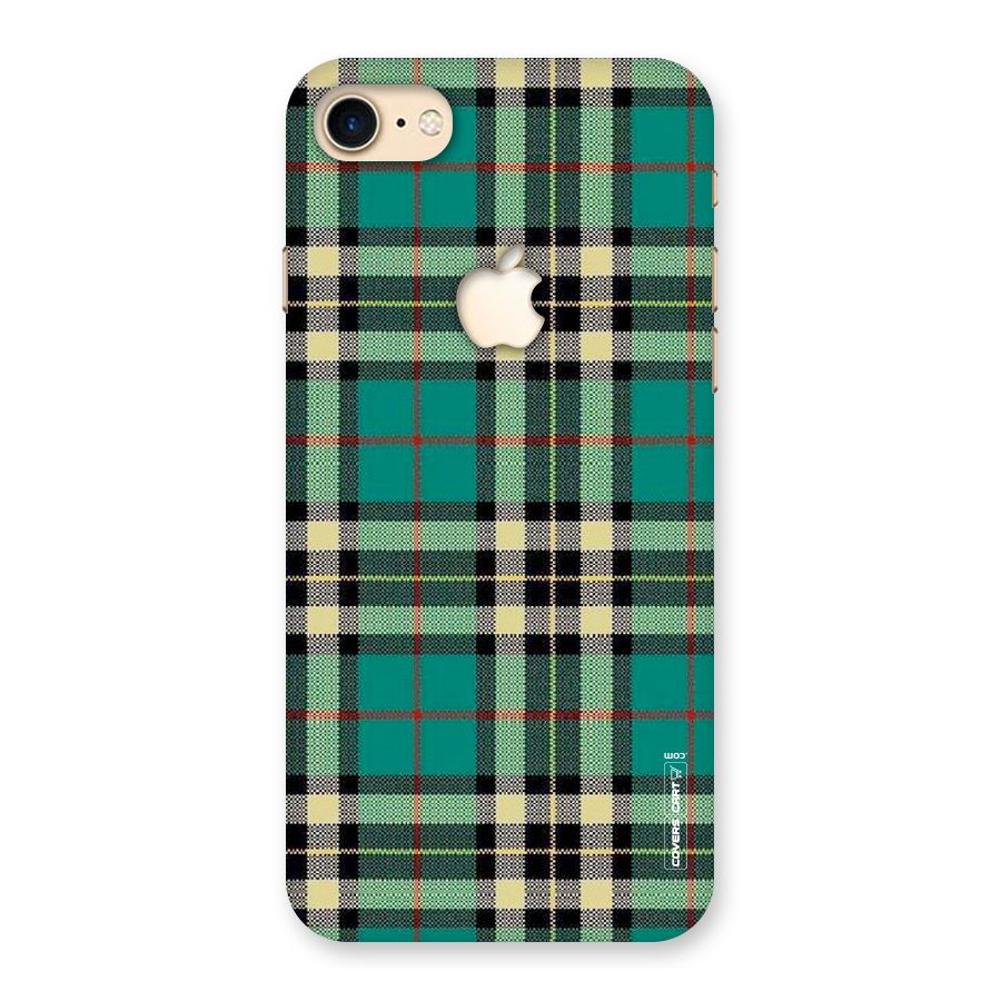 Green Check Back Case for iPhone 7 Apple Cut