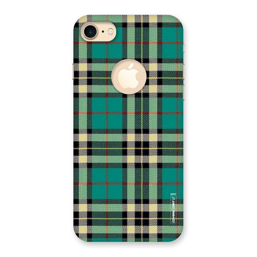 Green Check Back Case for iPhone 7 Logo Cut