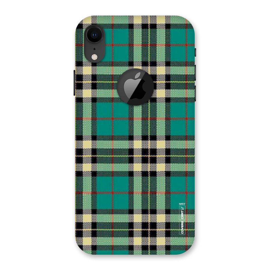 Green Check Back Case for iPhone XR Logo Cut