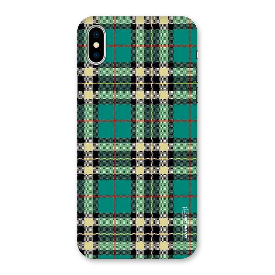 Green Check Back Case for iPhone XS