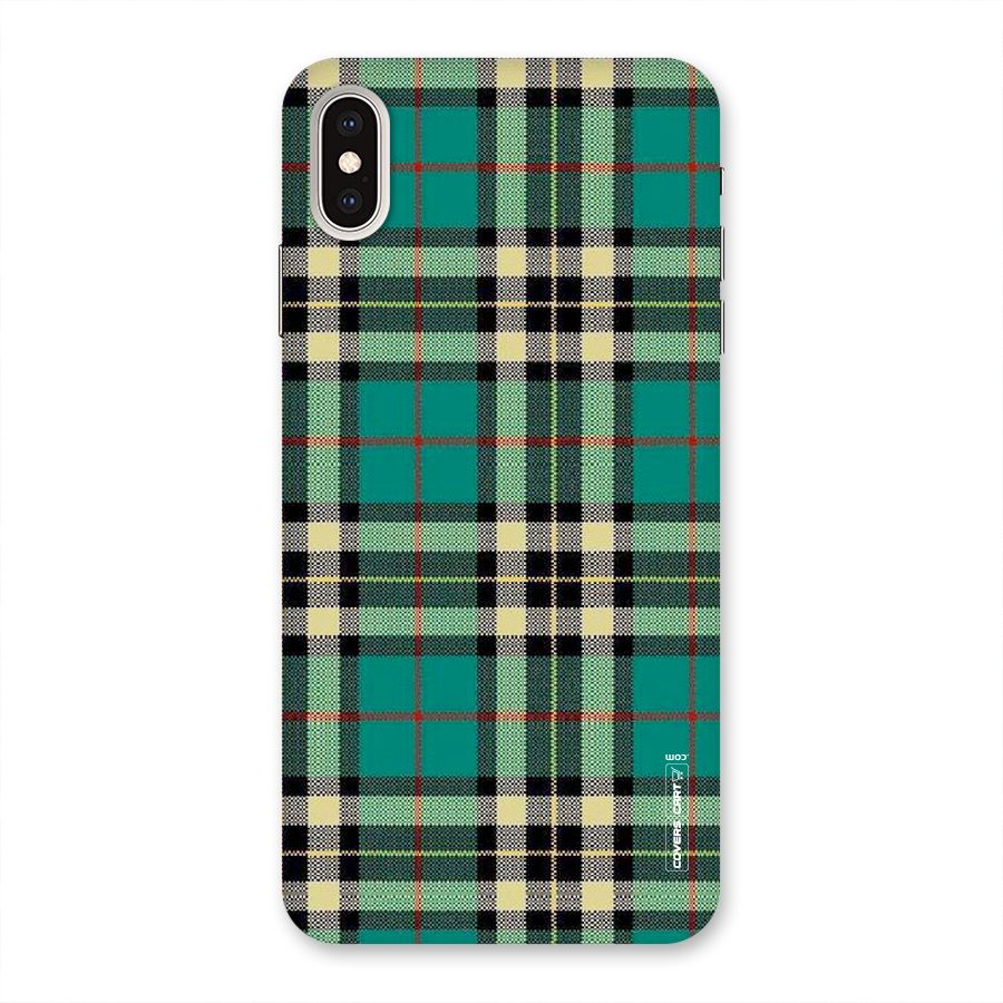 Green Check Back Case for iPhone XS Max