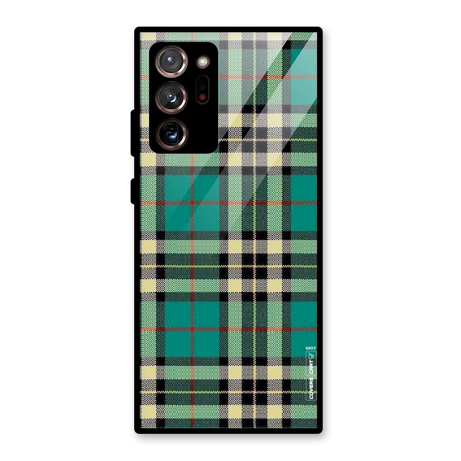 Green Check Glass Back Case for Galaxy Note 20 Ultra