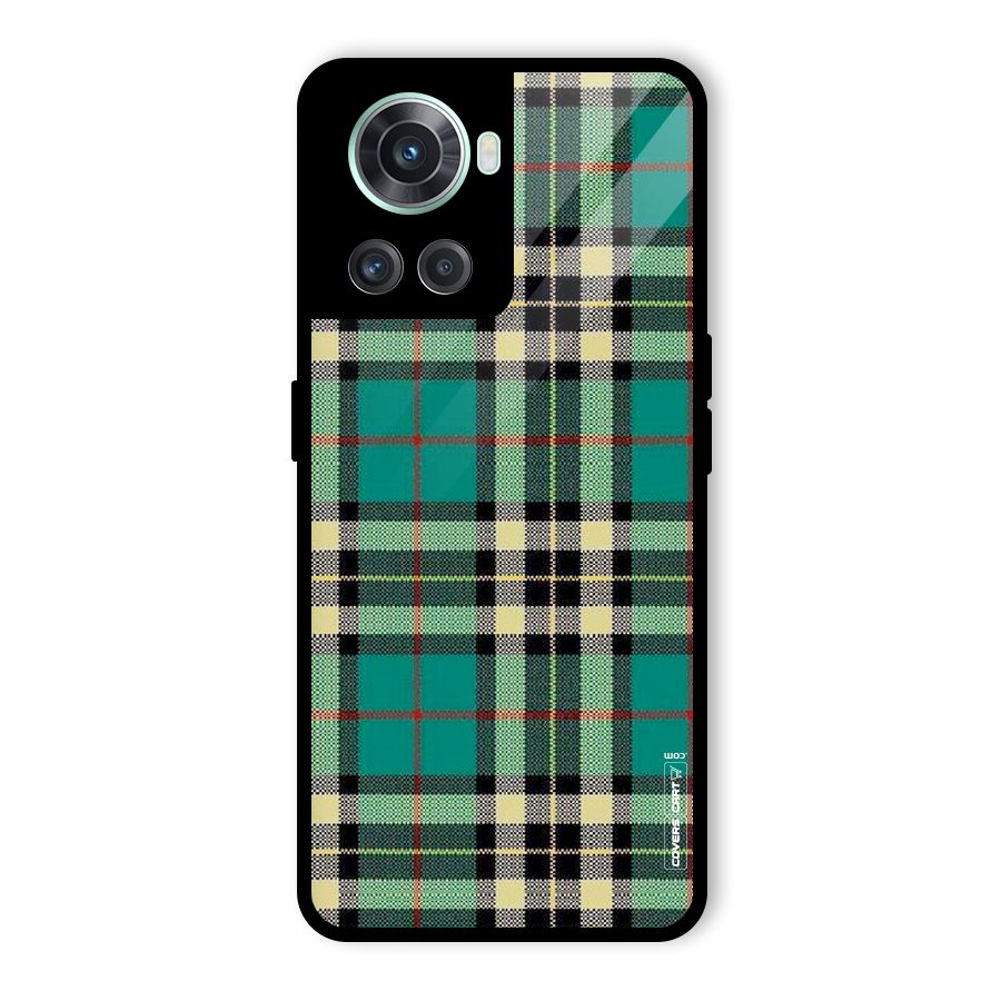 Green Check Glass Back Case for OnePlus 10R